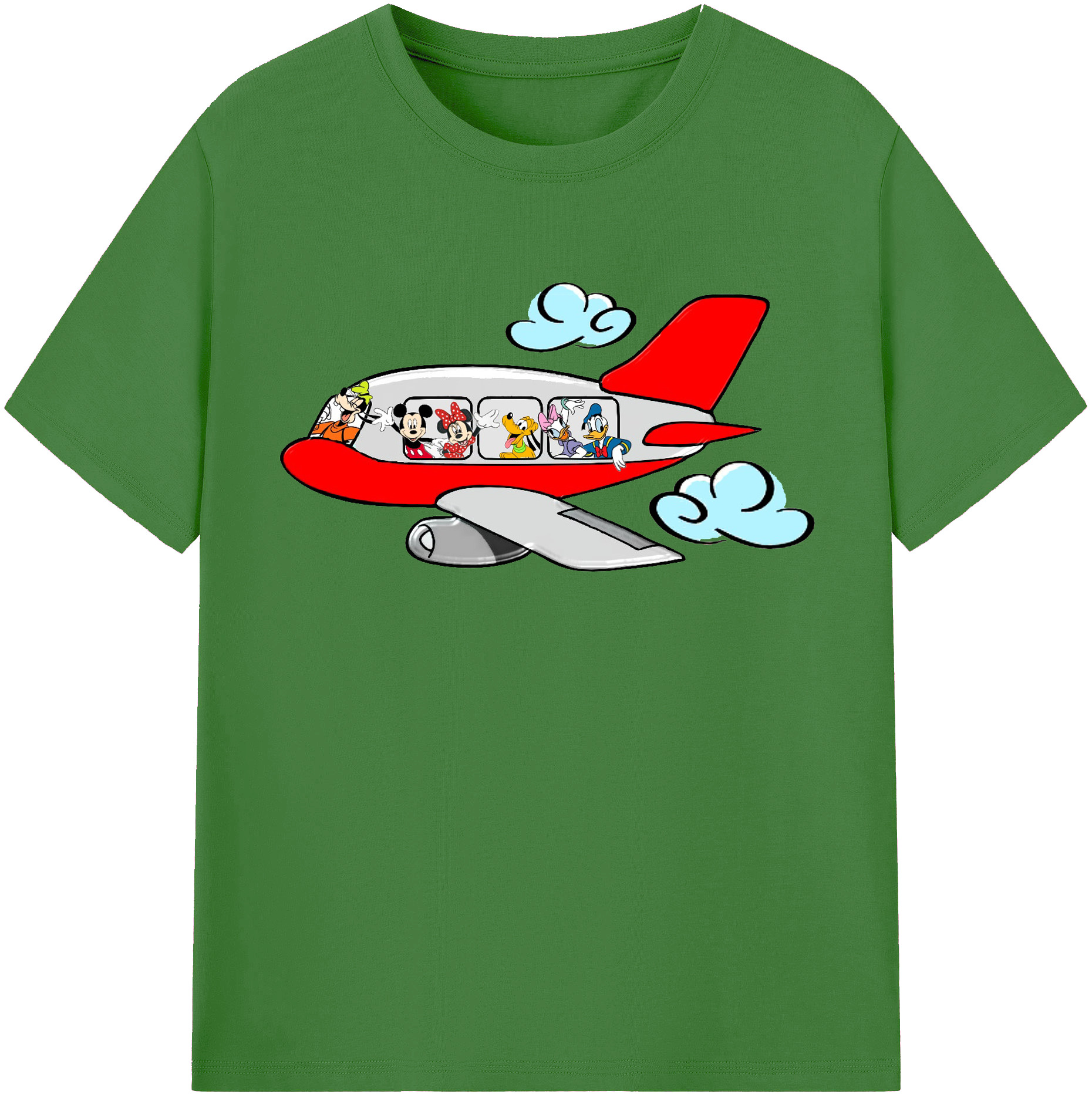（画像用） ミッキーマウス Mickey Mouse レディースカジュアルプリントTシャツ（綿100％）